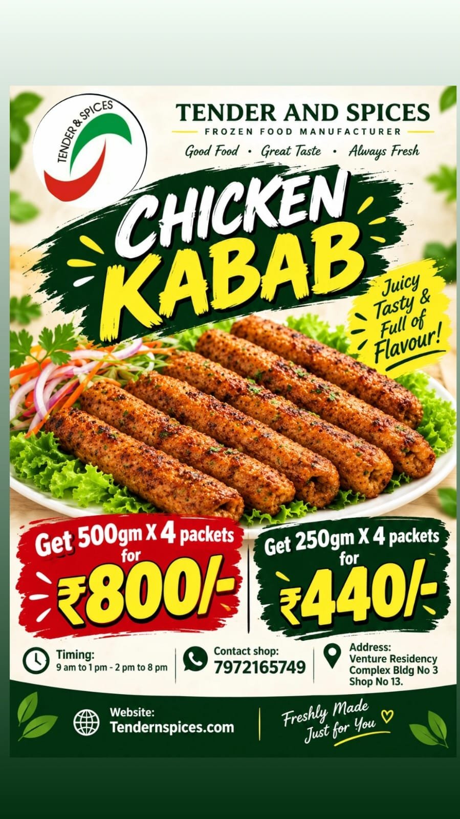 IMG-20261007-WA0026 250 GM x 4 CHK KABAB - Image 1